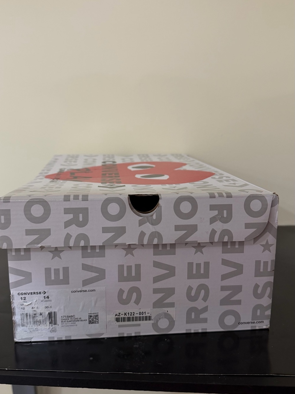 Converse Kids Shoe Box - White with Red Heart Logo